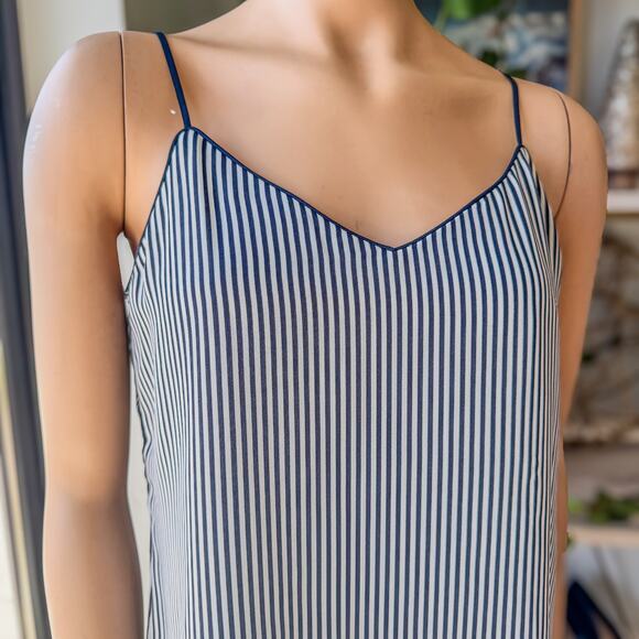 Banana Republic, Navy & White Horizontal Striped Lined Camisole, Women's Small - Picture 2 of 9